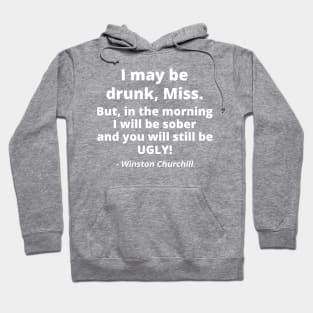 I may be drunk! But, in the morning I will be sober and you will still be ugly! Hoodie